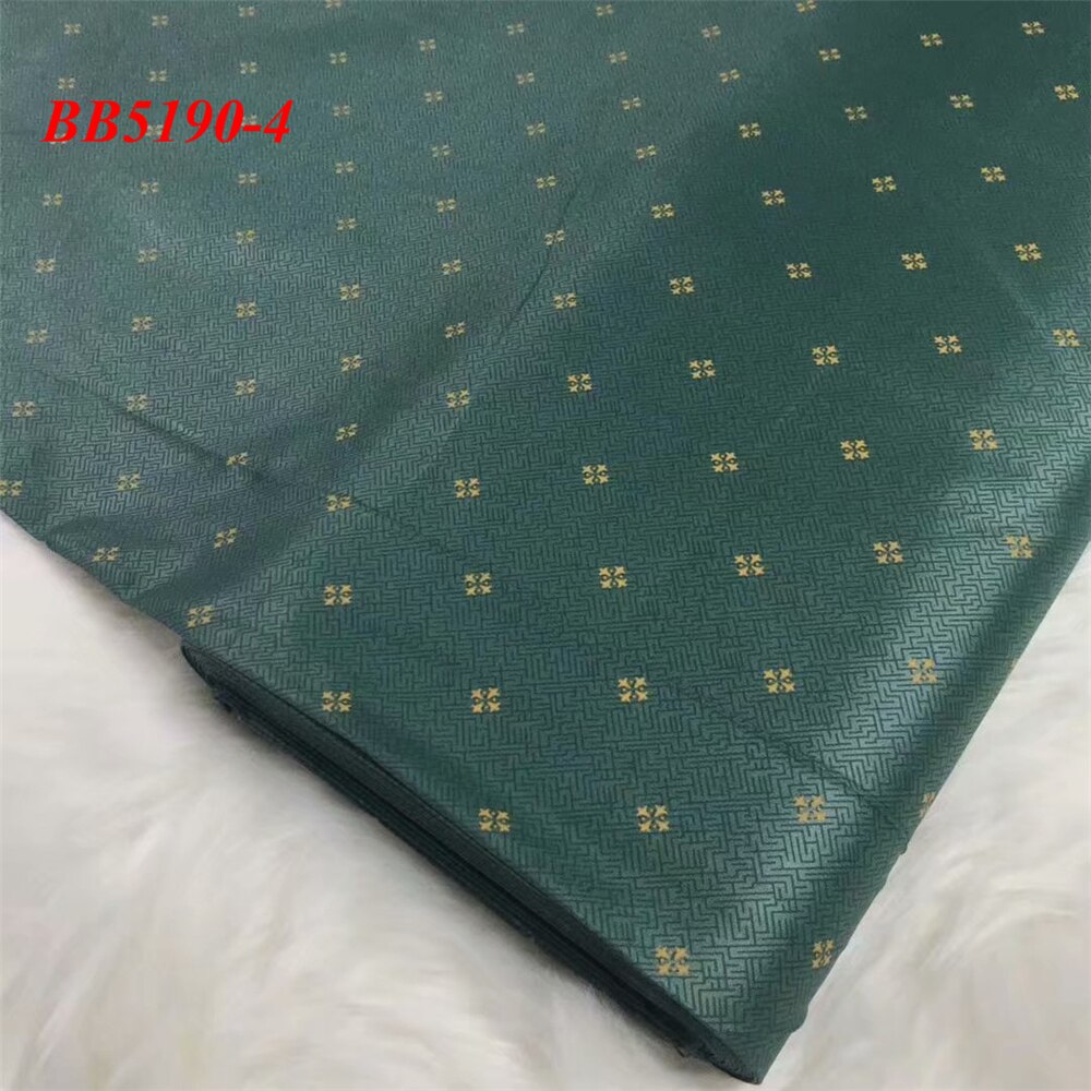 Sort farve afrikansk stil vandtæt mørk bazin herretøj stof 5 yards