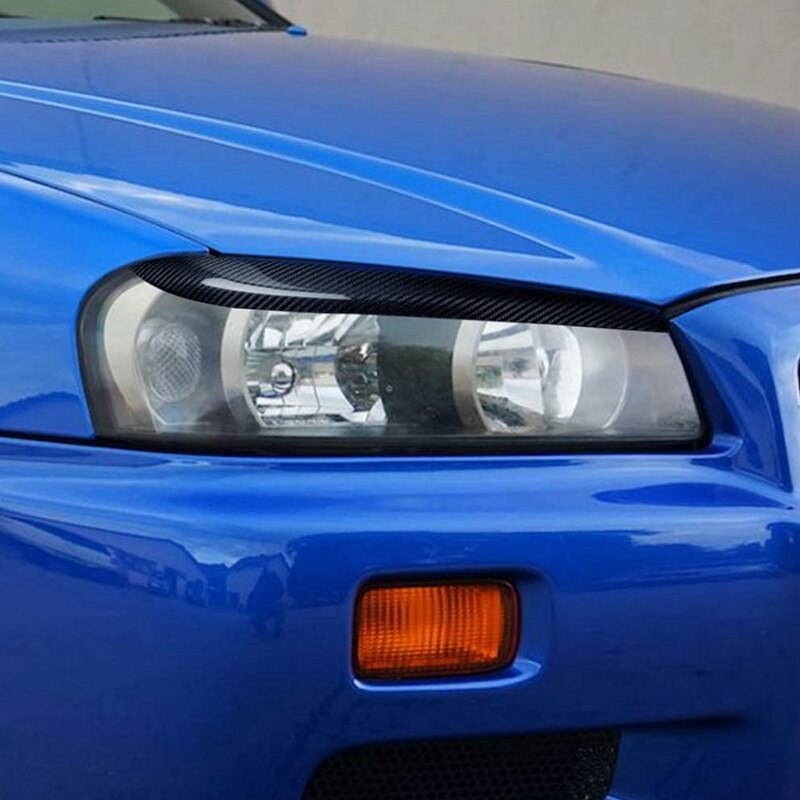 Auto Styling Scheinwerfer Augenbrauen Augenlider Aufkleber trimmen für Nissan Horizont R34 GTR GT-T 1999 2000 2001 2002