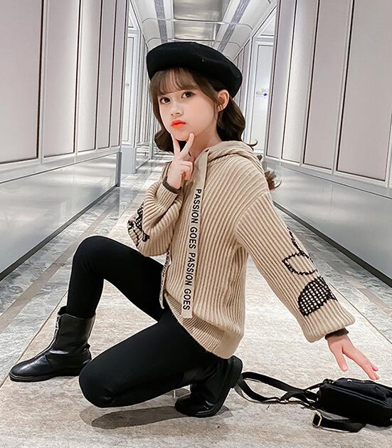 Filles adolescentes doux pull 4-14 ans filles chaudes Boutique haut vêtements enfants printemps automne vêtements d'hiver chandails enfants vêtements