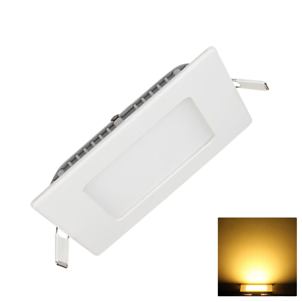 TSLEEN Recessed LED Ceiling Panel Light Flat Bedroom Square Downlight With Driver Panel Light For Living room Bathroom: Warm White / 3W