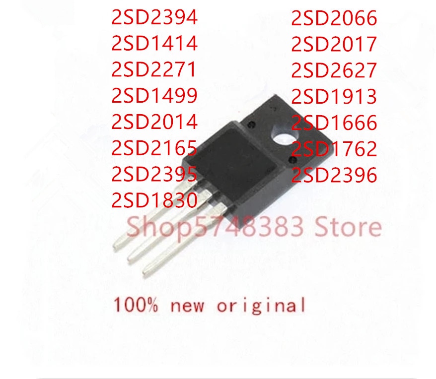 10PCS 2SD2394 2SD1414 2SD1499 2SD2014 2SD2165 2SD2395 2SD1830 2SD2066 2SD2017 2SD2627 2SD1666 2SD1762 2SD2396 TO-220F