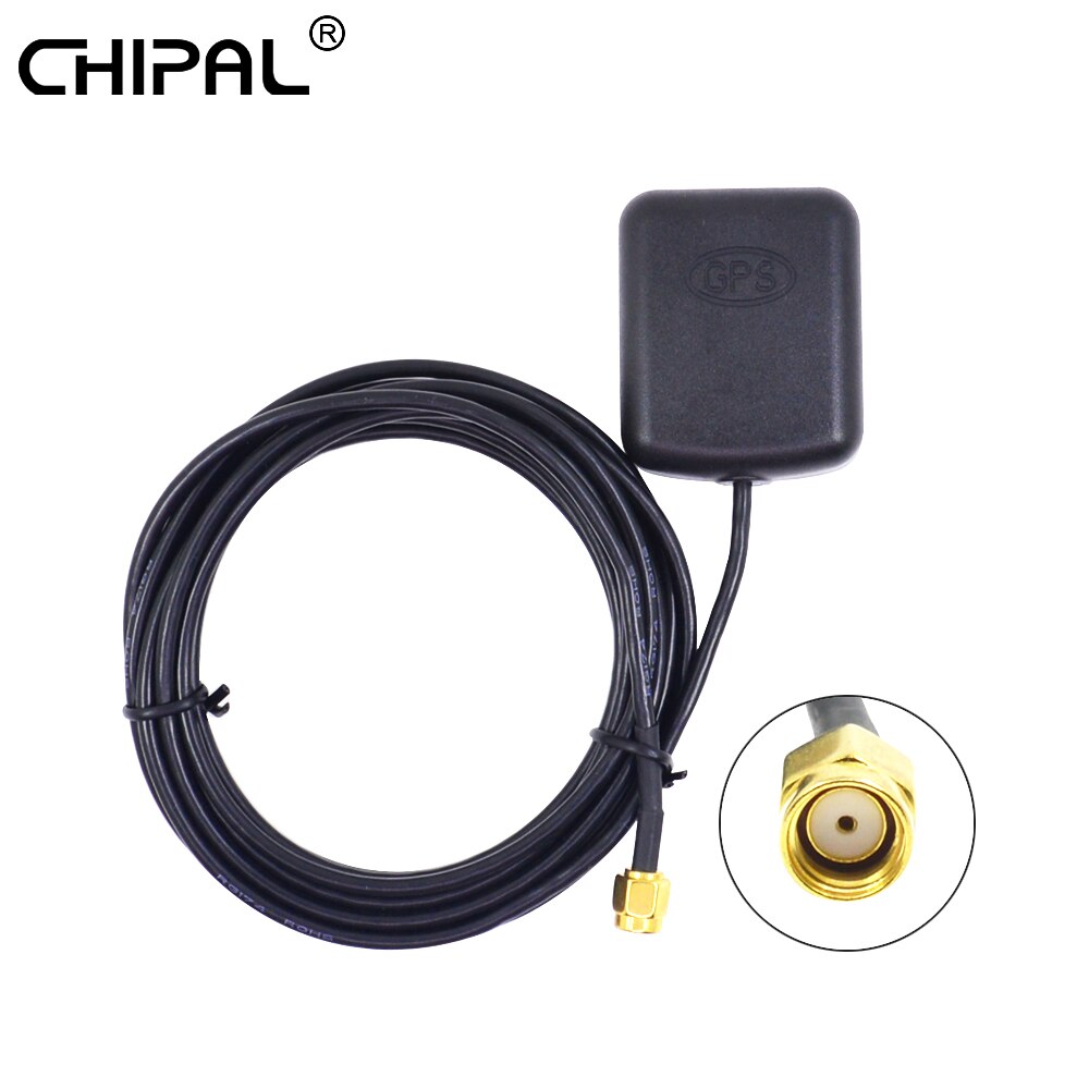 Auto GPS Antenne Auto Antenne Adapter GPS Empfänger RP-SMA Männlichen Conector 3M kabel für DVD Navigation Nachtsicht Kamera Auto GPS