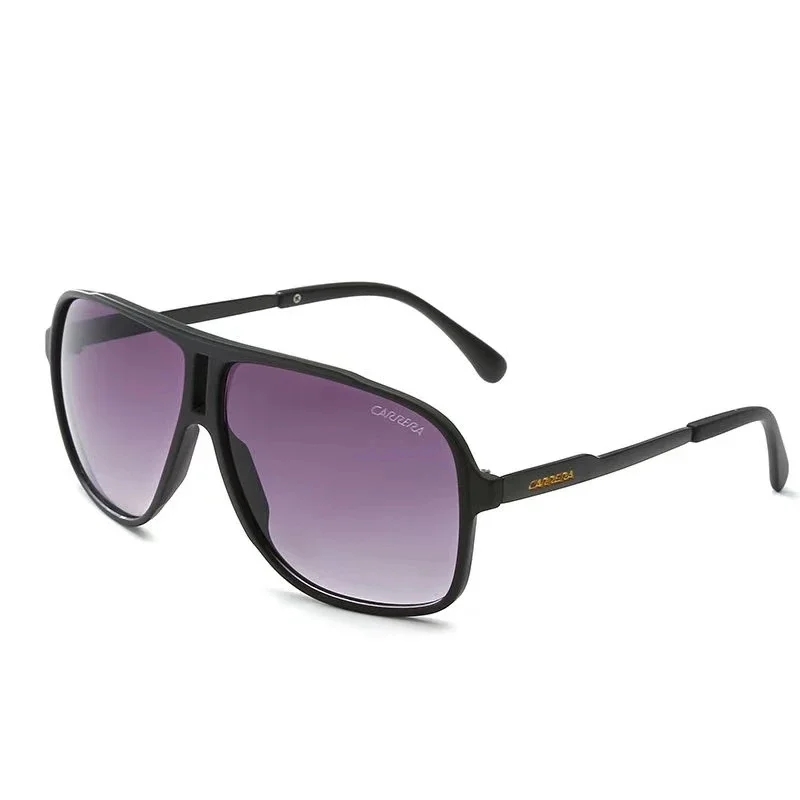 Carrera Men Brand Sunglasses Vintage Sun Glasses Men Women Big Square Oversize Colorful Outdoor Sports Driving Eyewear CA020: black