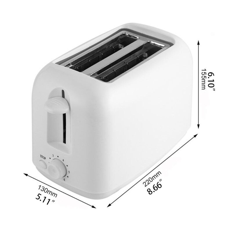 Automatic Electric Food Making Easy Bread Toaster Feature 2 Slice Extra Wide
