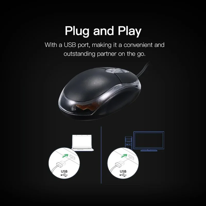 Usb Optische Muis Mini Usb Muis Bedrade 1000 Dpi Optische Led 2 Knoppen Desktop Computer Notebook Universele Muis Kantoor Thuis