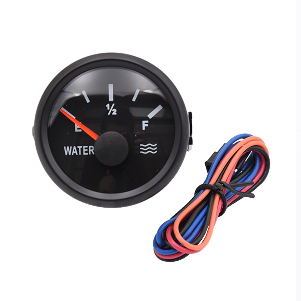 52mm vanntette marine vannstandsmåler 0-190 ohm rustfritt stål båt vanntank nivå indikator måler jolle tilbehør 9-32v