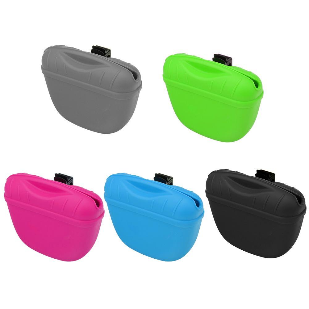 Bolsa de entrenamiento para perros y mascotas, bolsa portátil de silicona para premios al aire libre, para cachorros, Snack