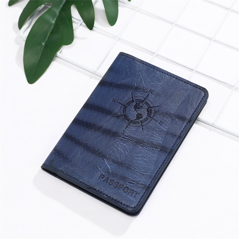 Zoukane-funda de viaje para pasaporte y tarjetas, nueva carcasa, tarjetero de viaje para hombre y mujer, portatarjetas de viaje CH07: Blue