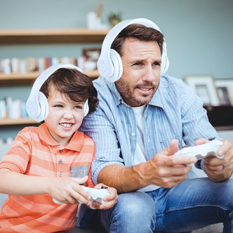 Foldable Bluetooth Wireless Headphones With Mic For Phone Tablet Music Noise Cancel Bass наушники Girl Kid Man Headset with Bag