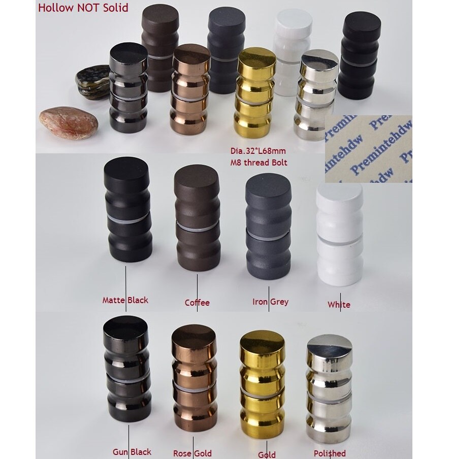 Stainless Steel Glass Shower Enclosure Room Box Door Knob Back To Back Gold Rose Grey Matte Black White Polished