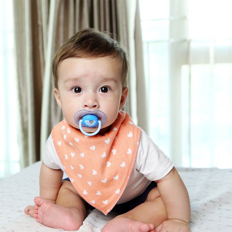 Bavettes en coton orgonique pour bébé, écharpe pour Bandana, Super ajustables, pour bébés, filles et garçons, 6 pièces