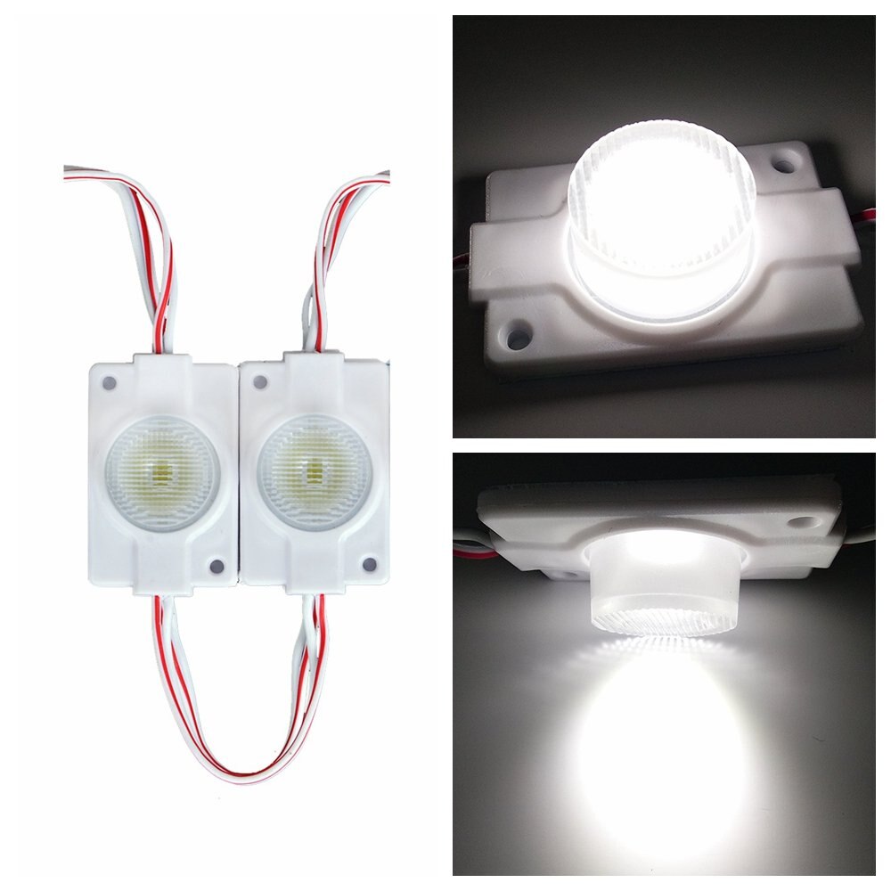 20PCS 1.5W LED Module light injection lens 3030 COB Super Bright Advertising Light IP65 Waterproof for Signage advertisement