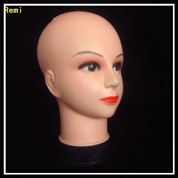 Realistic female mannequin head plastic Manikin dummy head for hat display wig head