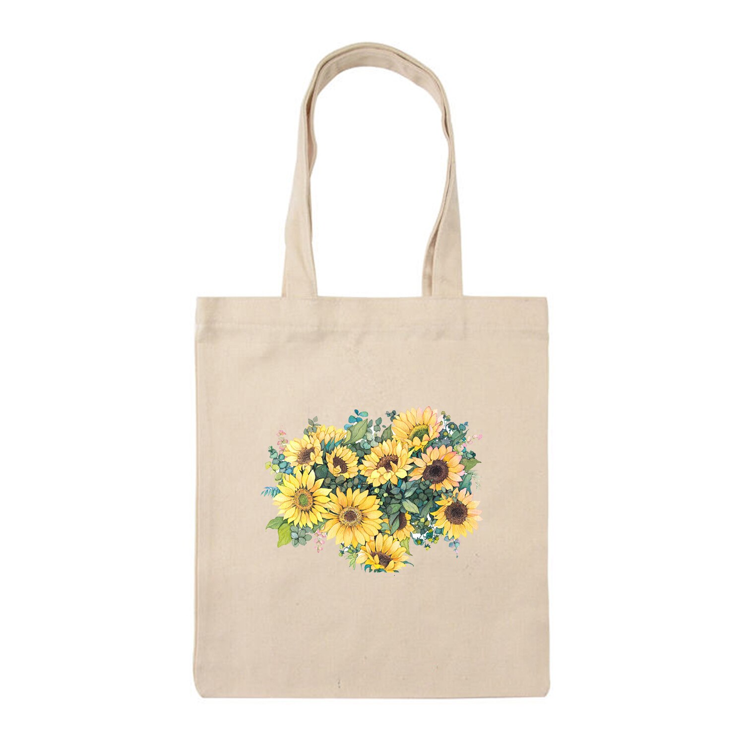 Dames boodschappentas dames canvas schoudertas eco tas herbruikbare tas shopper tassen studenten boekentas bloem plant melodie: B21-43 beige