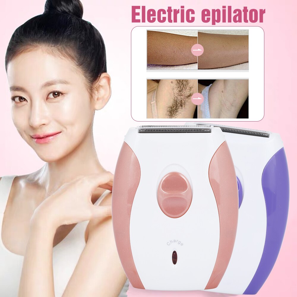 Depiladora eléctrica portátil, afeitadora de carga, cuchilla de acero inoxidable, depiladora para mujeres, máquina de afeitar sin dolor