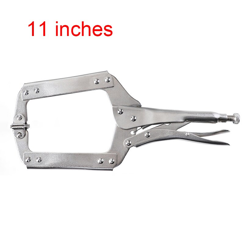 C Clamp weld Grip Vise Lock Jaw Alloy Steel Hand tool Clip Woodwork Swivel Pad Wood Work Tool 6/9/11/14 Inch: 11 inch