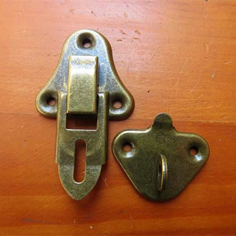 Vintage Metalen Sieraden Borst Geschenkdoos Koffer Case Gespen Toggle Hasp Klink Catch Sluiting Meubels Hardware, 55*33mm