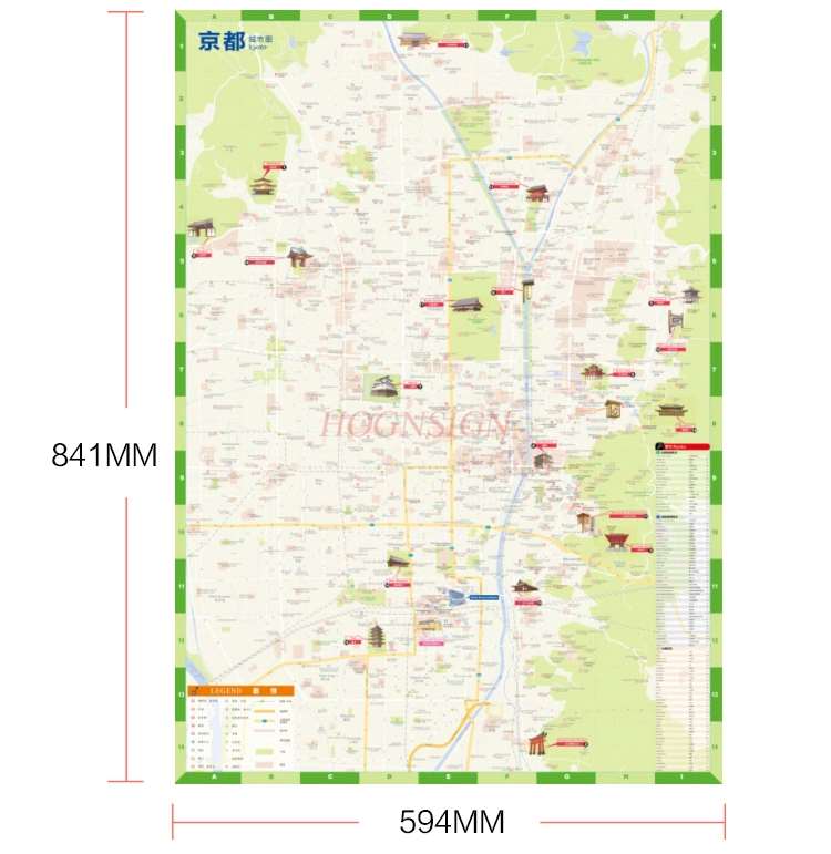 Kyoto Travel Map Kyoto Attractions Map Japan with Traffic Routes Subway Real Experience Experience Chinese and English