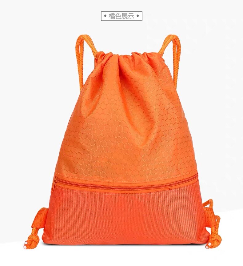 Oxford cloth snorrygsæk skolegymnastiksnøre taske opbevaringspakke taske til skolerygsæk til teenager: Orange