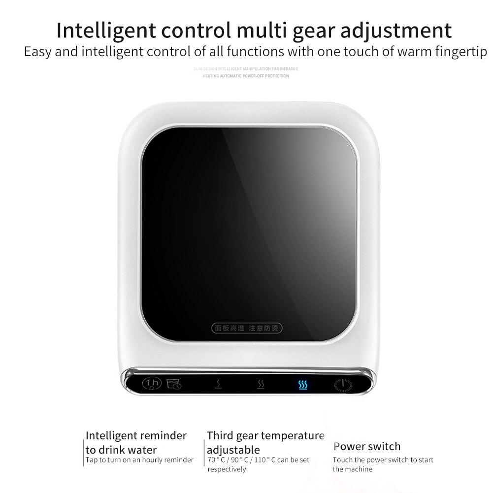 Portable Adjustable Temperature ABS Desktop Heating Pad USB Charging Home Office Waterproof Coffee Mug Warmer Electric Milk Tea