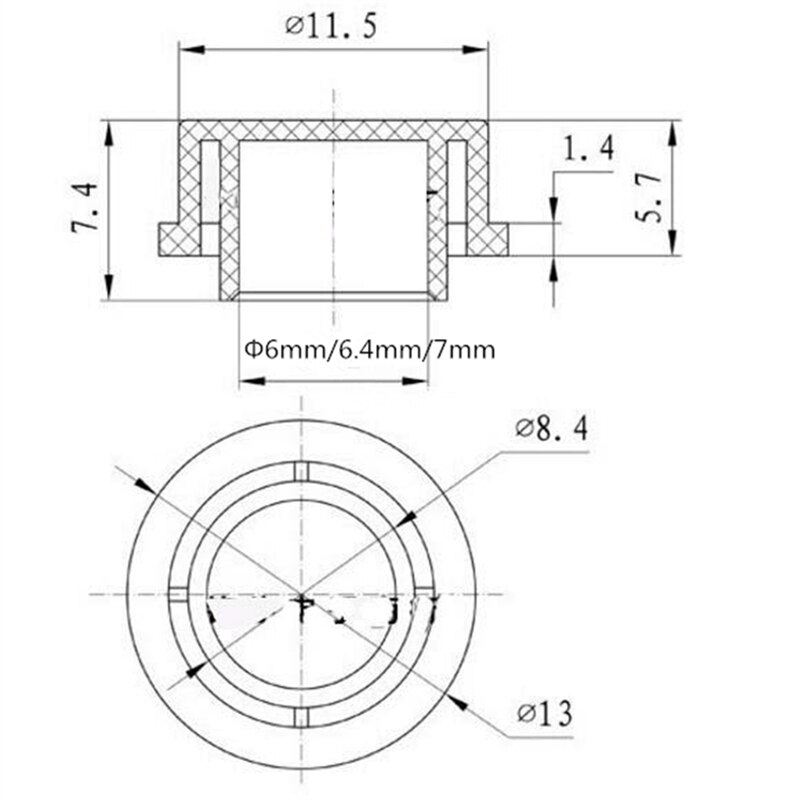 Micro Switch Button Cover A105 Momentary Switch Button Cover Size 13*7.4mm for 12*12MM cylindrical tact switch 50pcs