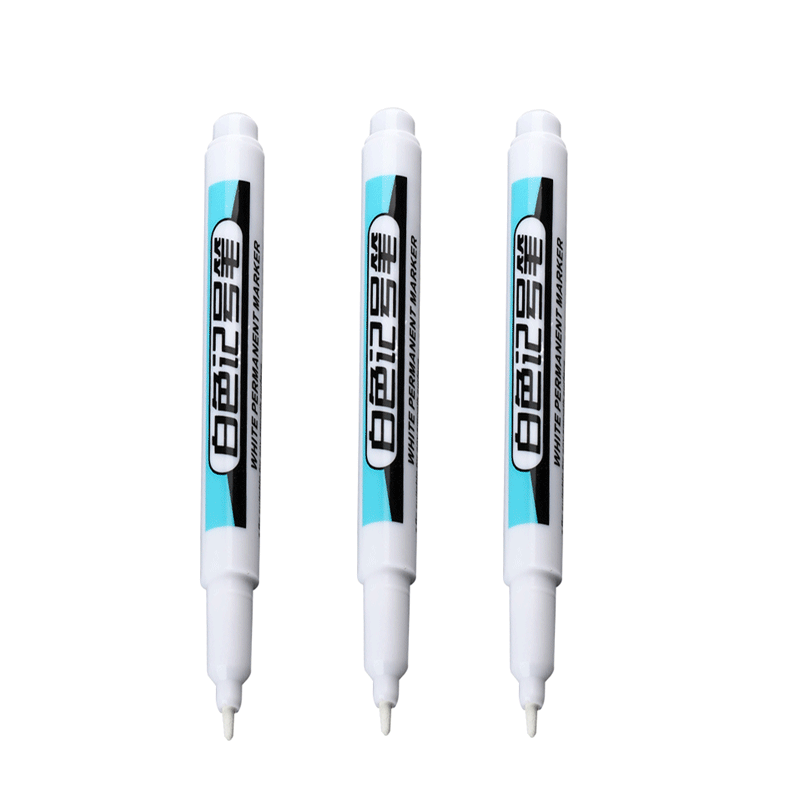 Set van 0.7/1.0/2.5mm witte verfmarkers met fijne punt, olieachtige, permanente verf voor steen, stof, hout, metaal, glas, canvas, banden en graffiti.: Paars