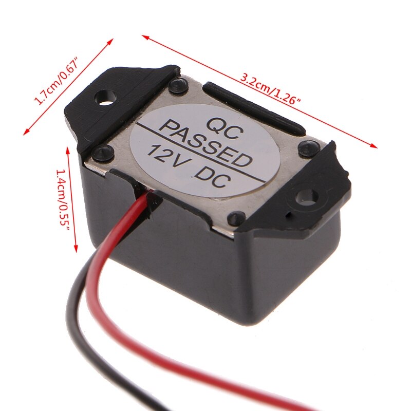 DC 12V 85dB Mini Electronic Alarm Buzzer Constant Tone A0NC