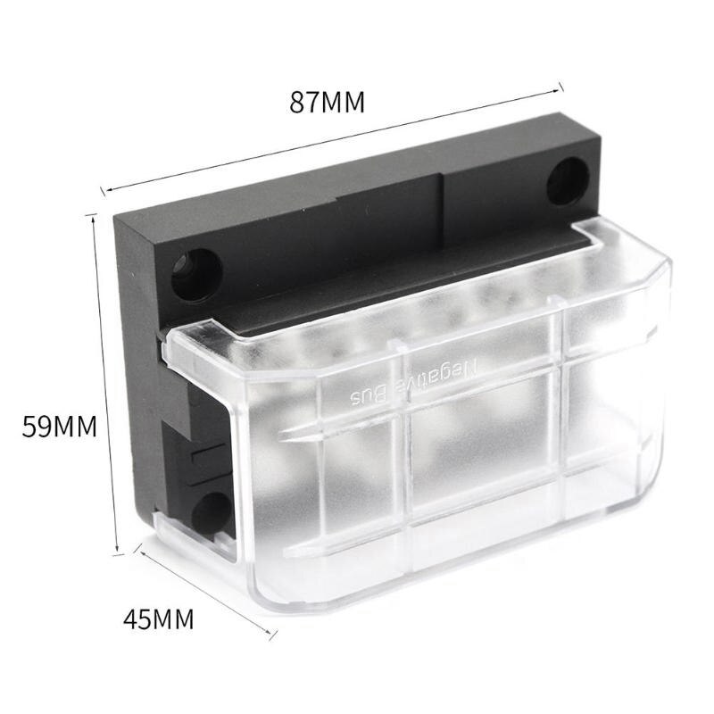 Dc32V 100A Car Marine 12 Way Negative Bus Bar Modular Power Distribution Block Terminals For Atp Truck Rv 6Way Fuse Block