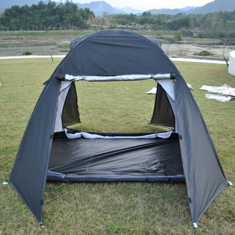 Campingzelt mit Regenschutz, 2 Zelt für 3 Personen, eingestellt in 10 Minuten, wetterfestes Zelt für Camping, Feste, Hinterhof, 2 Schichten