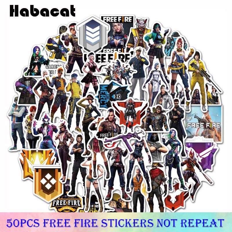 10/50 stücke Garena Freies Feuer Beliebte schießen spiele Aufkleber Für Spielzeug Motorrad Skateboard Telefon Gitarre Album Wasserdichte Pegatinas