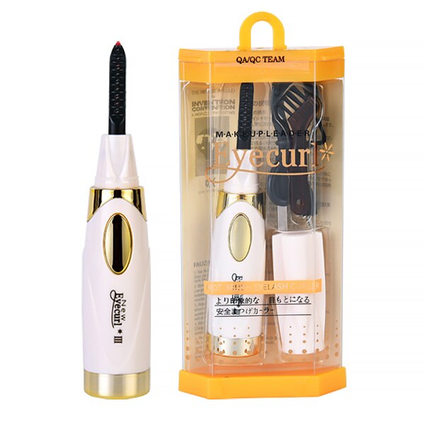 Eyecurl Electric Eyelash Curler Black White Eyelash Curler Electric Heated USB Rechargeable Eyelash: Durable  White