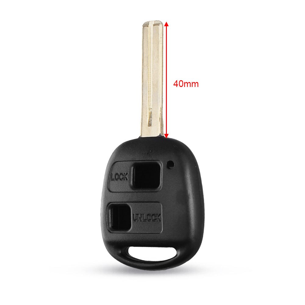 KEYYOU Car Key Shell 2/3 Buttons Remote Case for Lexus Es Rx Is Lx Gs IS200 RX300 ES300 LS400 GX460 For Toyota Uncut TOY48 Blade: 2 BT TYO48 Blade