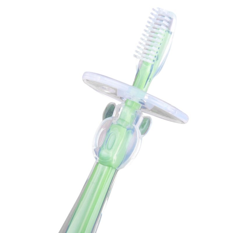 1Pc Kids Soft Silicone Training Tandenborstel Baby Kinderen Dental Oral Care Tooth Brush Tool Baby Kid Tandenborstel Baby items: green