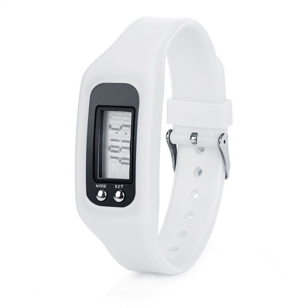 Silicone Pedometer Watch Environmental Protection Walking Distance Counter LCD Sports Bracelet: 01