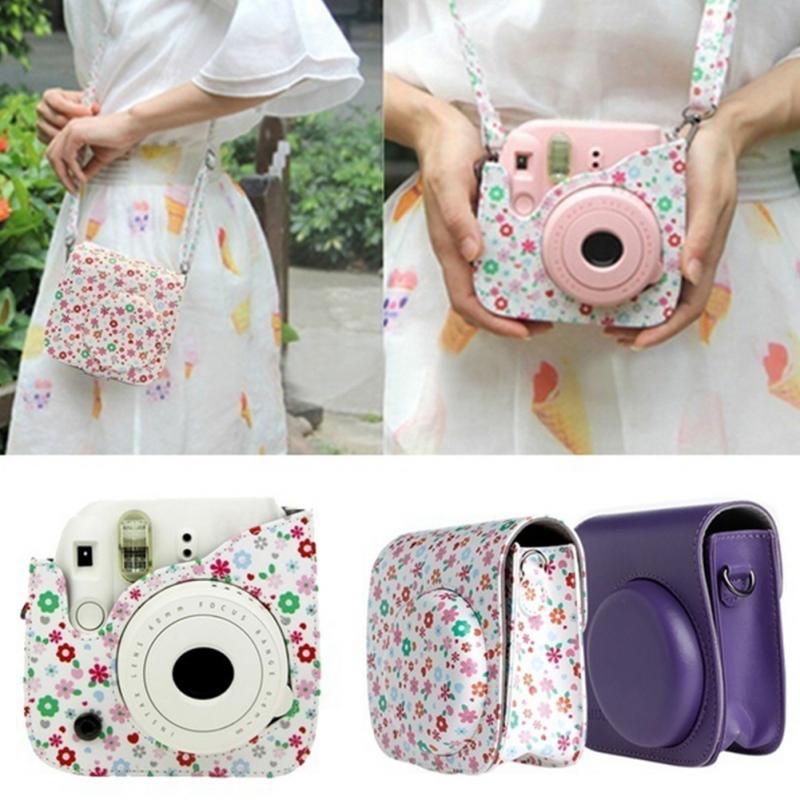 Classic Vintage Leather Camera Strap Bag Case Cover Pouch Protector Voor Polaroid Camera Voor Fuji Fujifilm Instax Mini 8