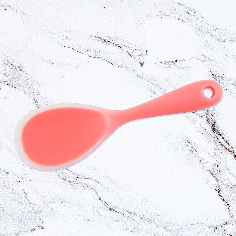 Silicone Rice Scoop High Temperature Resistant Rice Spoons Anti-scalding Rice Paddle For Kitchen Utensils: wine red