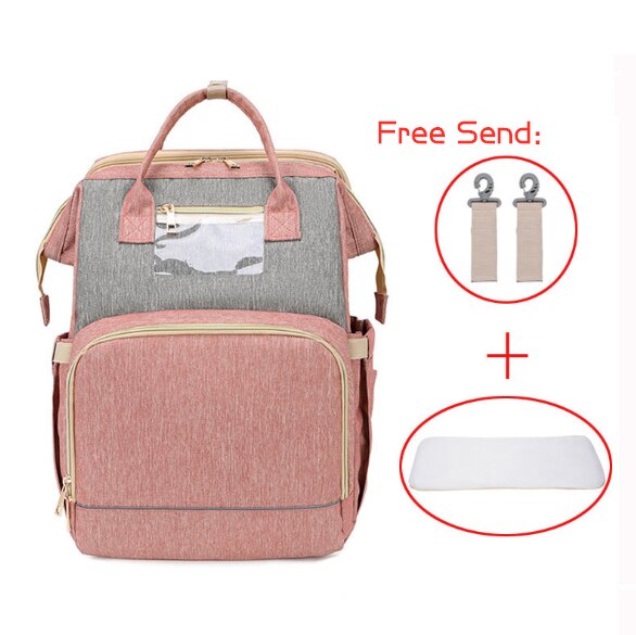 Bleie babyposer med seng mamma bag vanntett nylon barsel bleie mamma ryggsekk baby pleie stelleveske til babypleie: B3