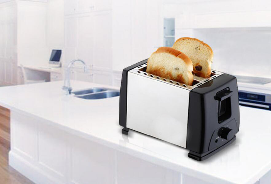 2-Slice Electric Bread er Stainless Steel Household Baking Bread Maker Breakfast Machine Kitchen Grill Tool EU Plug 220v