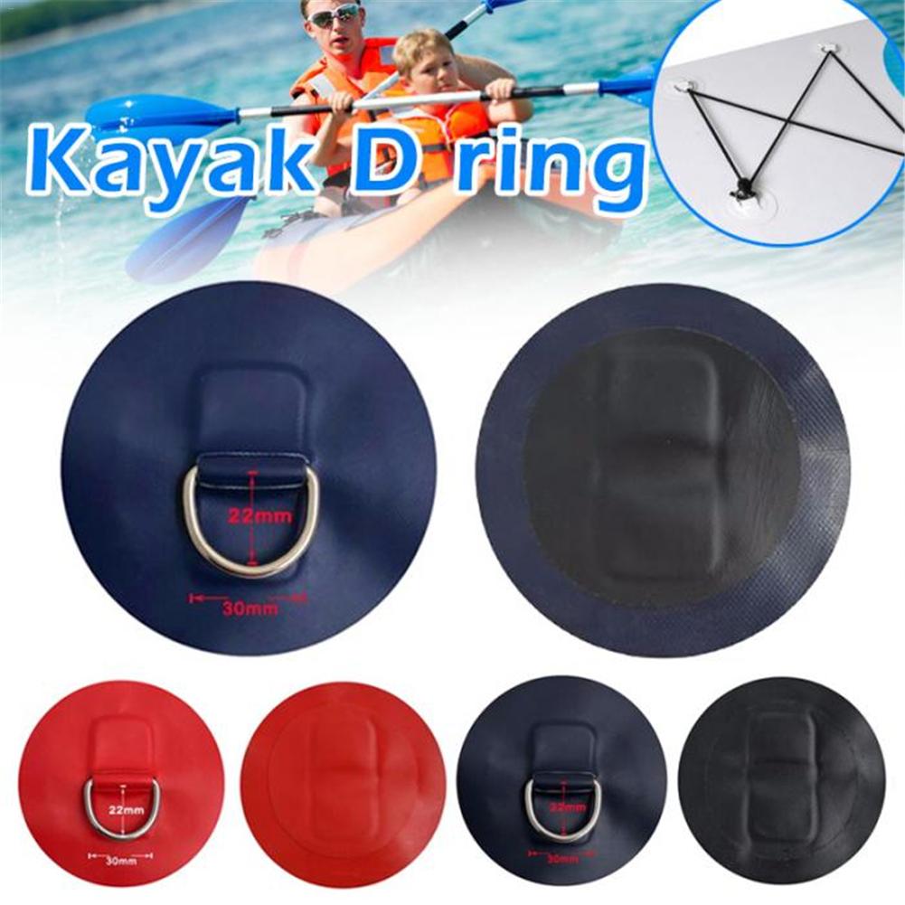 Rvs D-Ring Pad Patch PVC Ronde ring Pad voor Opblaasbare Boot Vlot Rubberboot Surfplank Waterscooters Onderdelen Accessoires 4