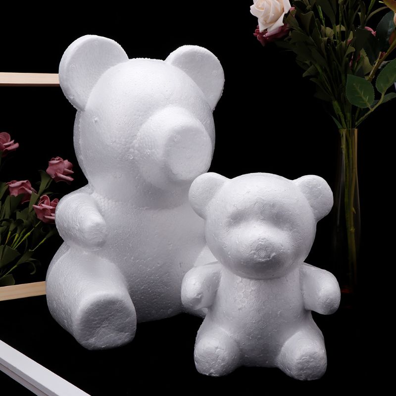 Modellering bjørn hvid polystyren skum bolde styrofoam håndværk til gør-det-selv jul bryllupsfest forsyninger dekoration