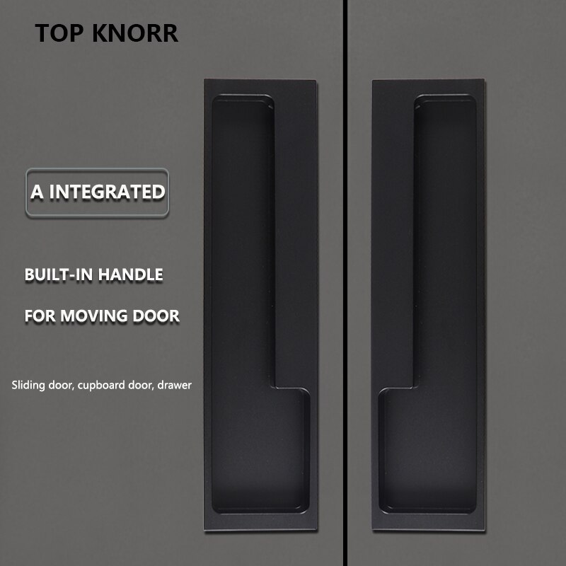 TOP KNORR – poignée de porte coulissante cachée, porte intérieure décorative intégrée, pour armoire, armoire, meuble de tiroir