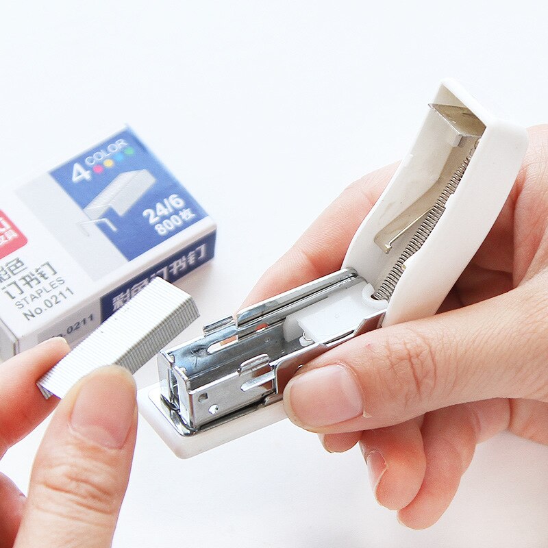 1 Pack 10/12mm Colorful Stapler Book Staples Silver / Color Stainless Steel Staples School Office Binding Supplies Papeleria
