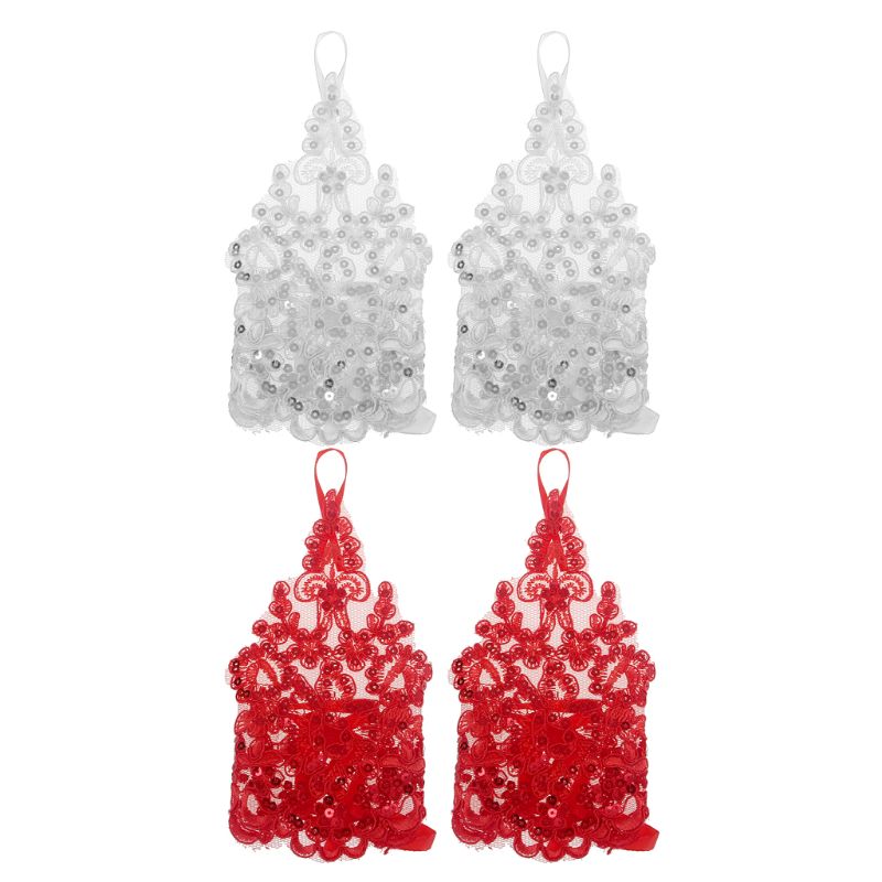 Handschoenen voor Meisjes Prinses Handschoenen Meisjes Trouwjurk Handschoen Kostuum Accessoire Kant Diamant Prestaties Fotografie