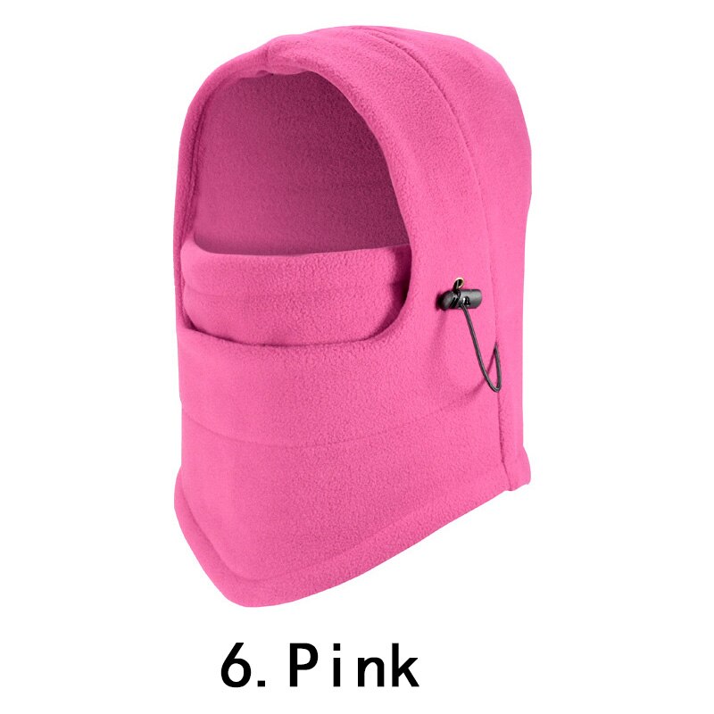 Termisk fleece balaclava hatt hettehals varmere vintersport ansiktsmaske til menn ski sykkel motorsykkel hjelm beanies maskert hette: 6