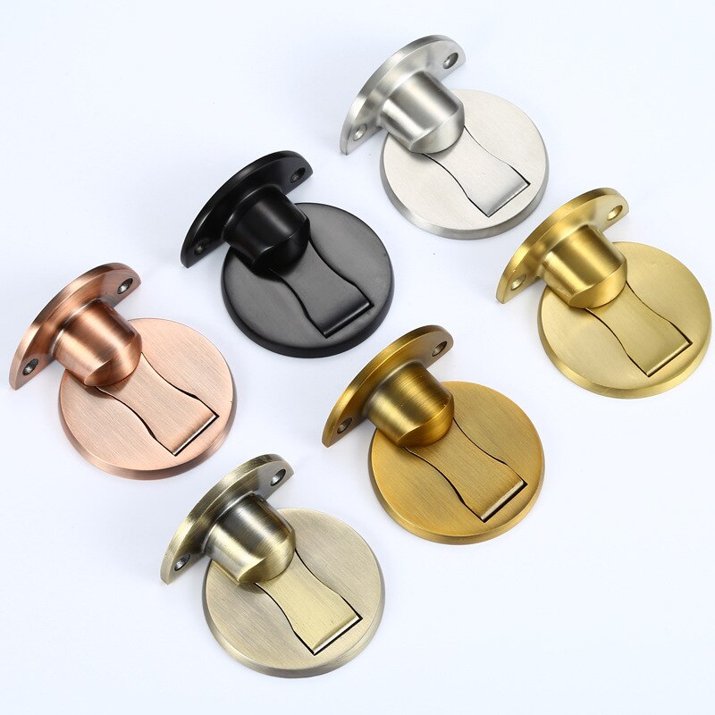 Magnetic Door Stops 304 Stainless Steel Door Stopper Hidden Door Holders Catch Floor Nail-free Doorstop Furniture Hardware