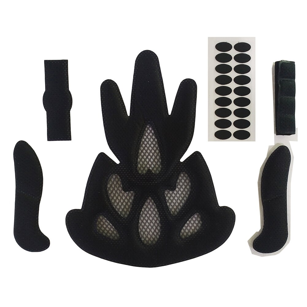 Kit de coussinets en mousse pour casque, rembourrage intérieur assorti, ensemble d'éponges scellées à séchage rapide pour Sports de plein air, accessoires de cyclisme: Black