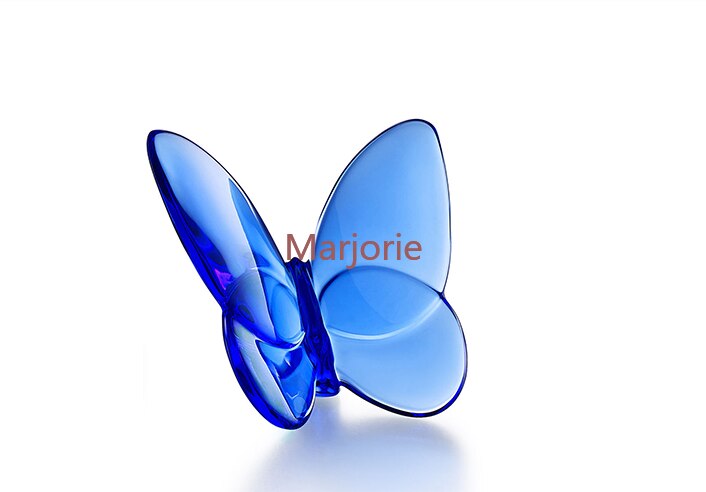 Colored Glaze Crystal Butterfly Ornaments Home Decoration Crafts Party