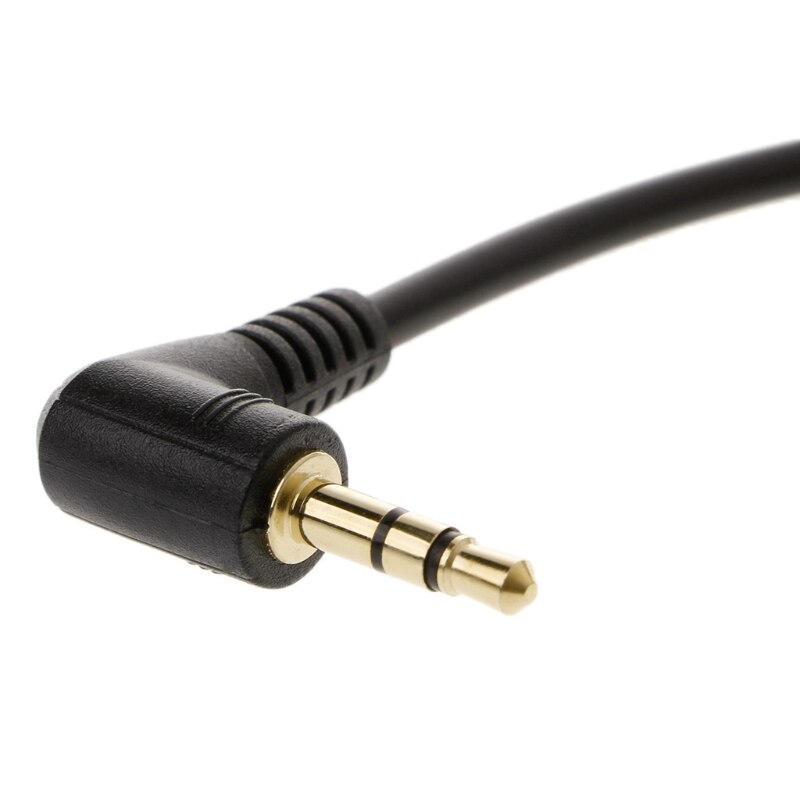 10Cm Auto Haakse Male Naar Male 3.5Mm Aux Jack Speaker Cableadapter 1XCF