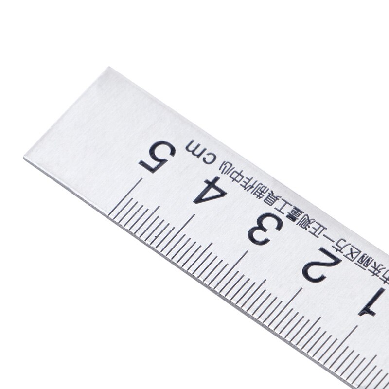 Stainless Steel 15x30cm 90 Degree Angle Metric Try Mitre Square Ruler Scale