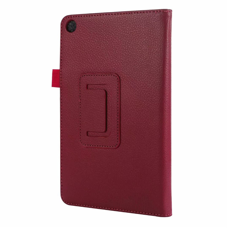 Nueva funda protectora de 2 pliegues litchi para Huawei mediapad M5 Lite 8,0 carcasa JDN2-L09 JDN2-W09 funda protectora M5lite 8: rose red-li-zhi-2zhe